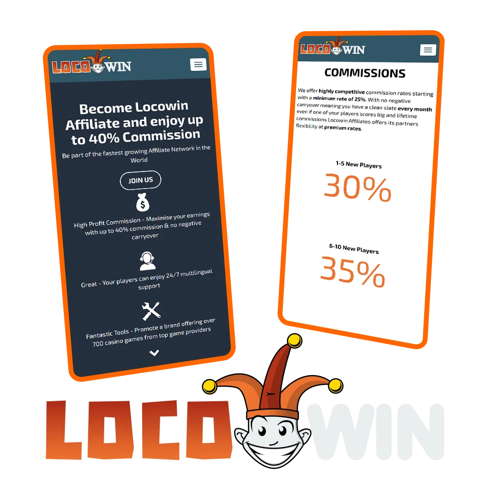 Word lid van het LocoWin Casino affiliate programma en begin met verdienen.