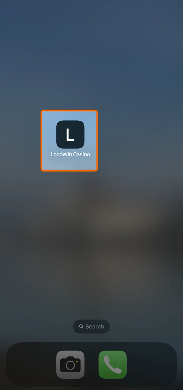Start de LocoWin app op het scherm van je apparaat en begin met spelen.